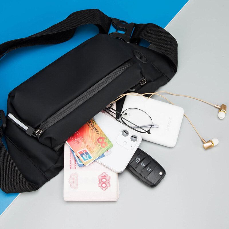 الرجال حقيبة الصدر موضة جديدة الاتجاه حقيبة كروسبودي متعددة الوظائف الرياضة في الهواء الطلق مقاوم للماء حقيبة الكتف للرجال السفر حقيبة الخصر