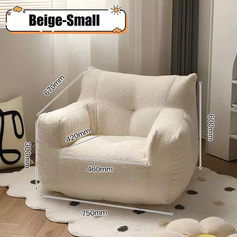 95x70x70cm Large Size Single Lazy Sofa Single Ergonomic Soft Comfortable Bean Bag Sofa Single Canape Salon Bedroom Furniture
