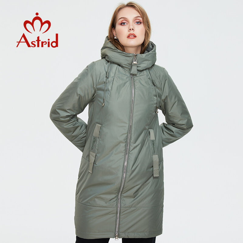 Astrid 2022 новая зимняя куртка средней длины с капюшоном дизайн оверсайз модная женская пуховая куртка теплая парка женское пальто AM-9726