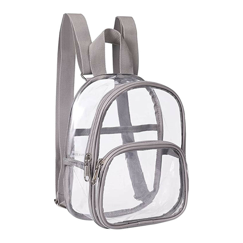 Clear Backpack Heavy Duty PVC Transparent Backpack See Through Backpack With Reinforced Strap Clear Backpack Stadium