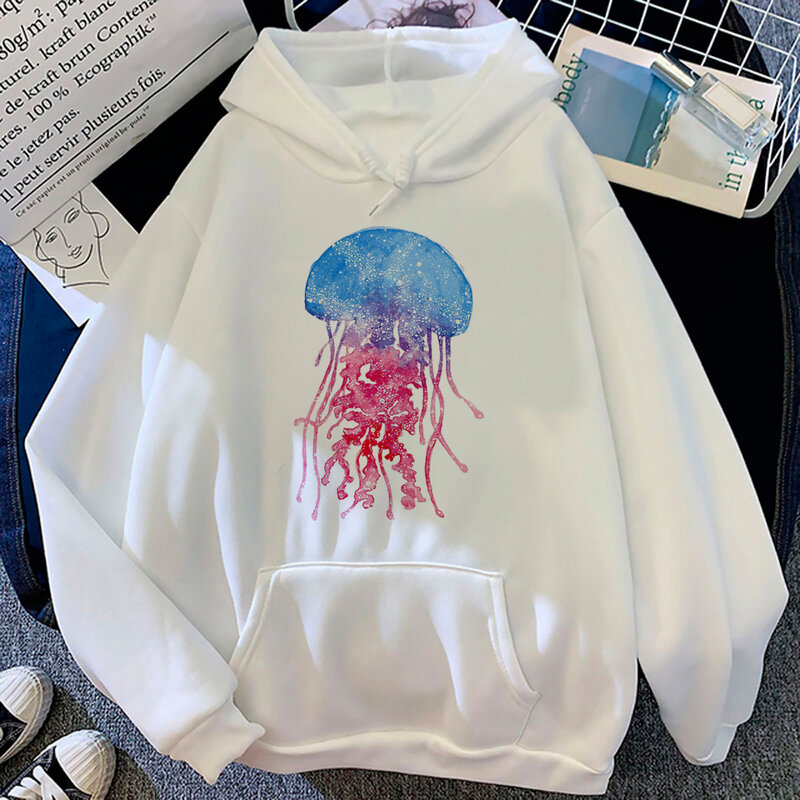 Moletons de medusa para mulheres, moletons japoneses, moletons estéticos, camisa com capuz anos 90, puxão de inverno, 2023