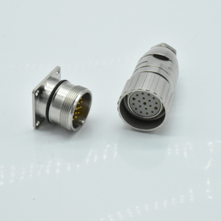 M23-19 Kern männlich weiblich passend wasserdichtes Gelenk m23 Signal anschluss 19p gelöteter Stecker elektronisches Zubehör & Zubehör