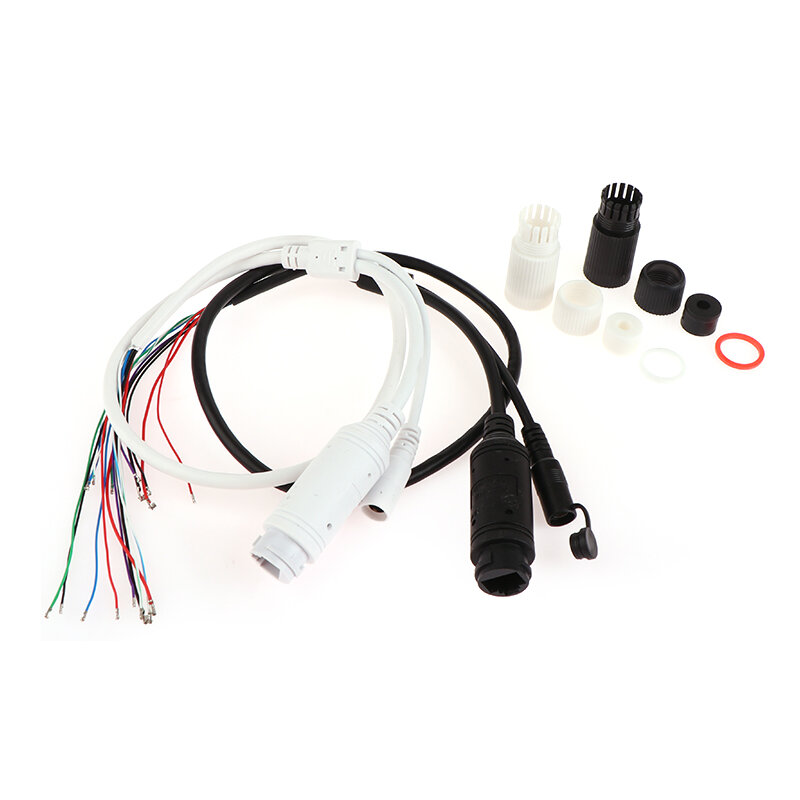 48V To 12V POE Network Waterproof Split Pigtail Cable With DC Audio IP Camera RJ45 Cable Built In PoE Module For CCTV IP Camera