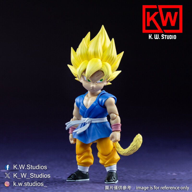 Figuras de acción de Dragon Ball GT, Kit de accesorios de cabeza de Anime, modelos de juguetes, KW Studio, S.H.Figuarts SHF KW003 KW004 SSJ3 Goku GT