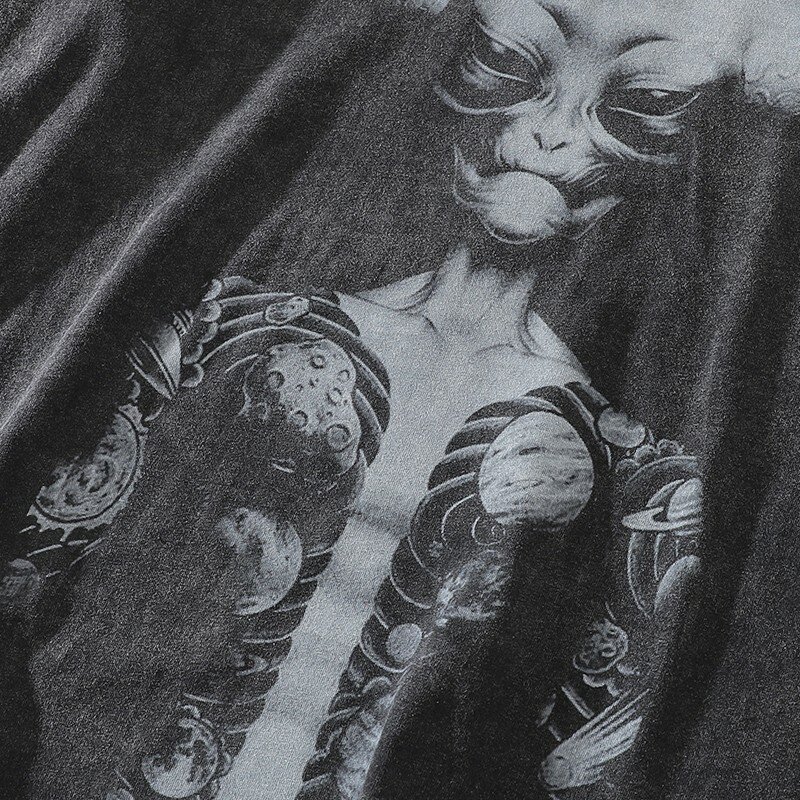 Большая женская футболка с рисунком Злого Глаза и страха, женская футболка оверсайз в эстетическом готическом стиле, летние футболки для женщин и мужчин, уличная одежда