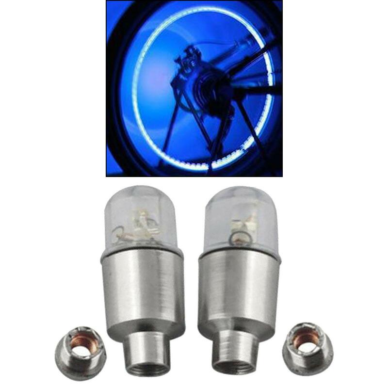 Luz LED estroboscópica de neón para rueda de motocicleta, lámpara de radios, 2 piezas