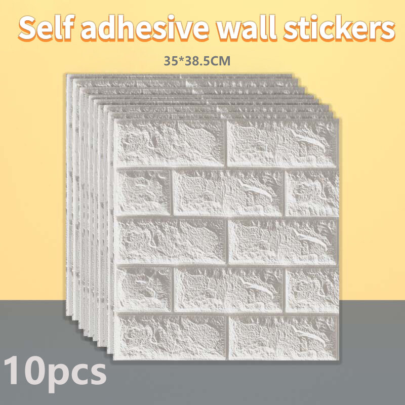 3D Wall Stickers Wallpaper Self Adhesive DIY Home Decor Soft Brick Foam Protect Children Bedroom Living Room