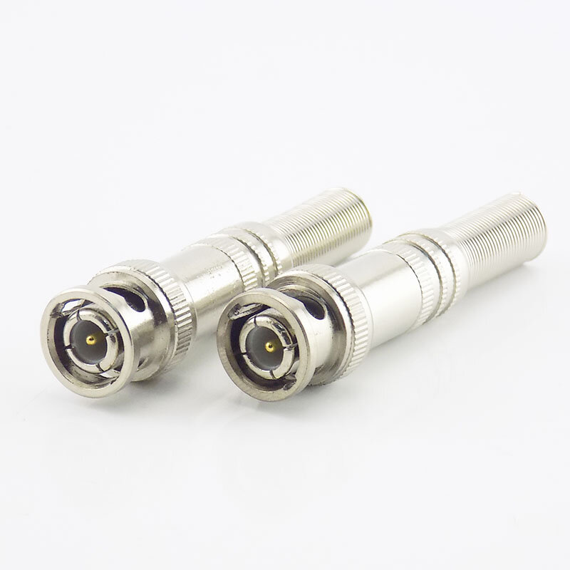 BNC Connector Jack Coaxial RG59 Twist Spring  Adapter Twist-on BNC Male Camera CCTV Accessories Surveillance Kit System