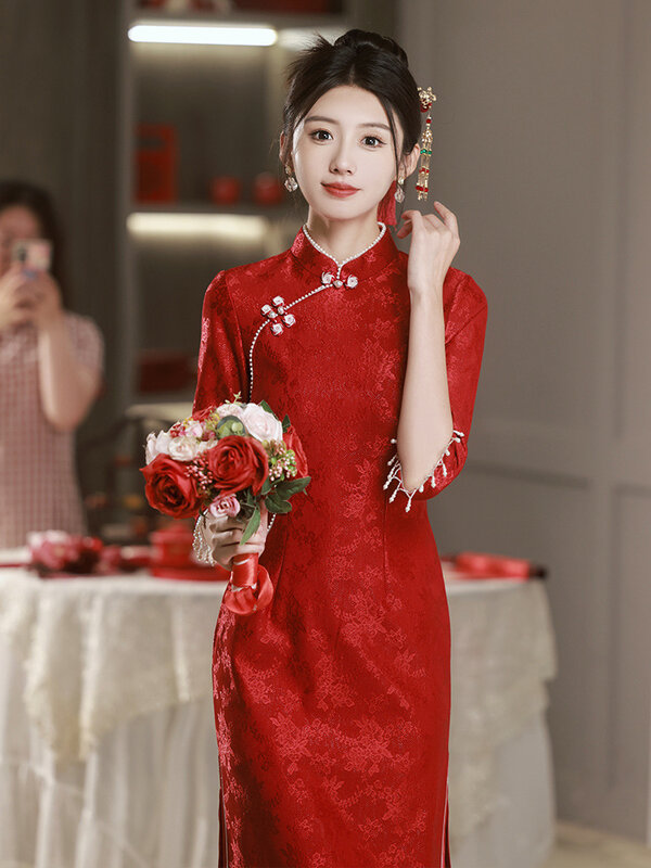 Cheongsam nowe damskie letnie nowe chińskie styl narodowy styl Qipao ulepszenie codzienna młoda dziewczyna elegancka sukienka tradycyjne ubrania