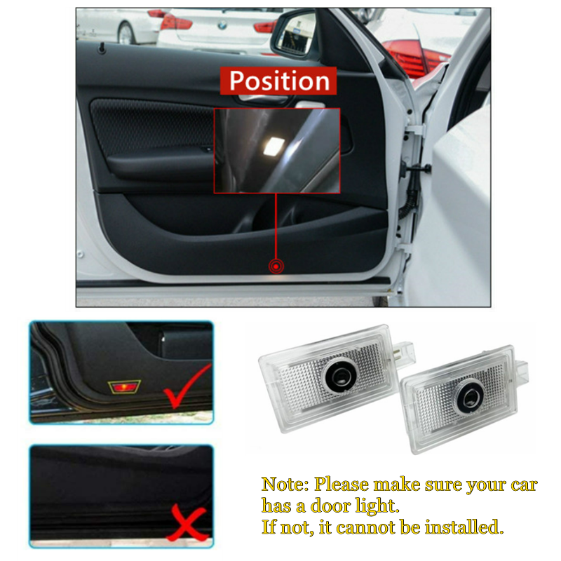 Proyector de luz Led para puerta de coche, lámpara de bienvenida con logotipo, adecuado para Dodge Charger, accesorios para coche