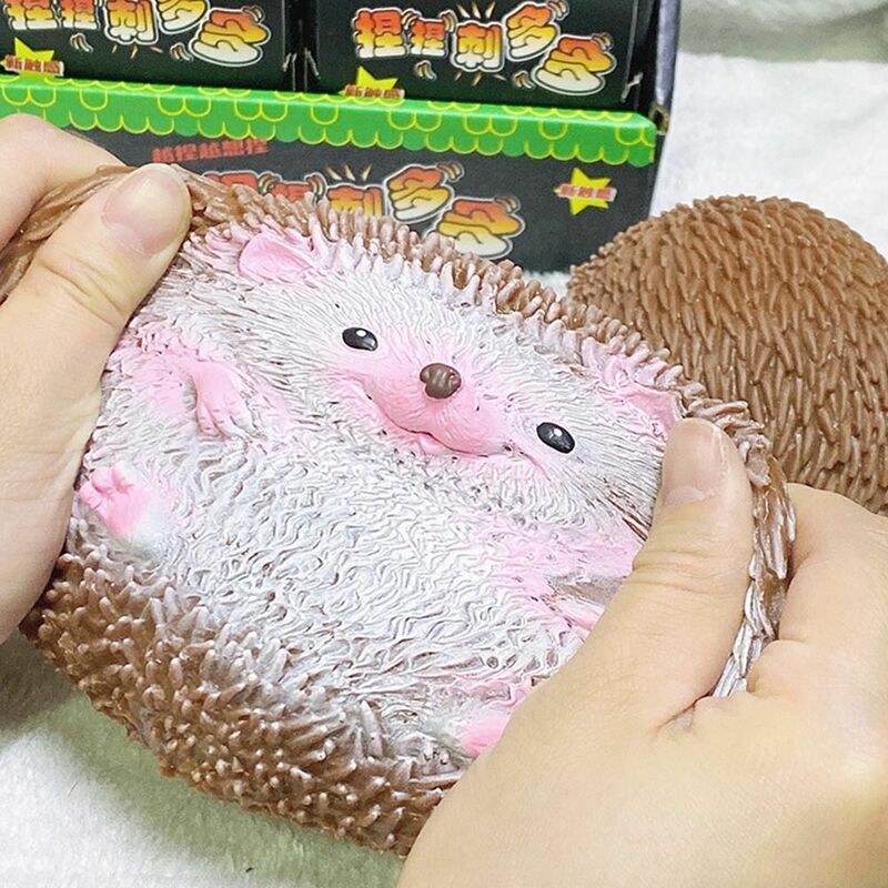 Animals Cartoon Hedgehog Decompression Toys Kawaii Quick Rebound Fidget Toys Kids Fun TPR Squeeze Toys Halloween
