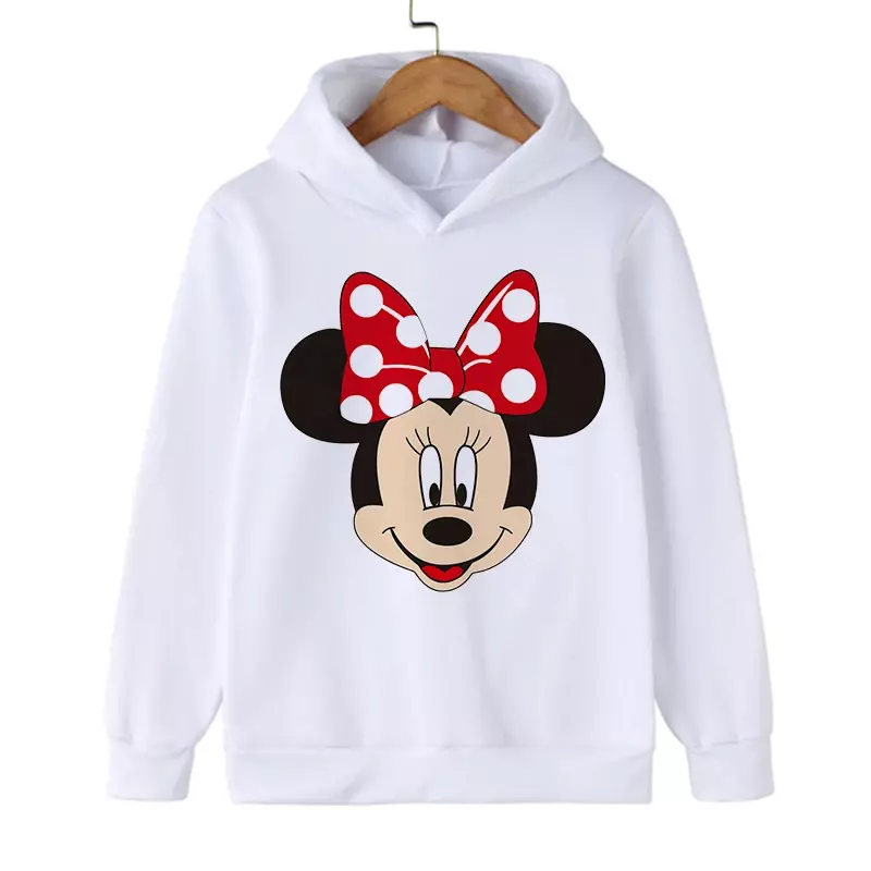 Disney-Sudadera con capucha de Mickey y Minnie Mouse para hombre y mujer, suéter de Manga de dibujos animados Kawaii Y2K, ropa de Anime para niños, Top para bebé
