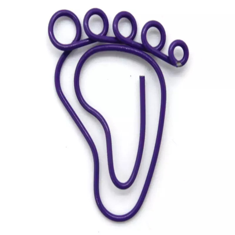 12 Pcs Foot Shape Paper Clips Creative Interesting Bookmark Clip Memo Clip Shaped Paper Clips For Office School Home