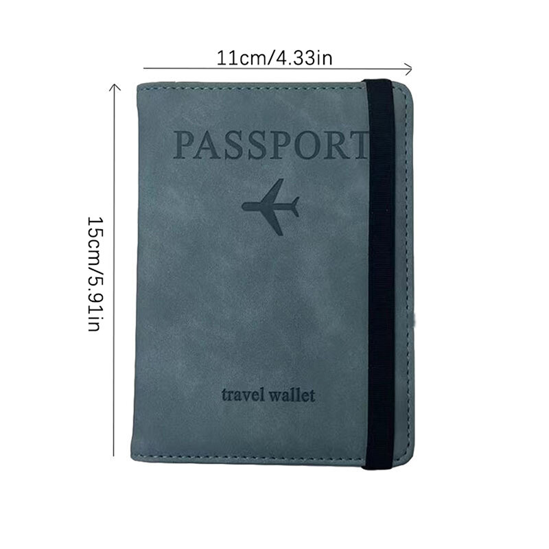 Couverture de Passeport en PU RFID, Porte-cartes de Crédit, d'Identité, Étanche, Document, Multifonction, Carte d'Identité Bancaire, Étui, Accessoires de Voyage, 1 Pièce