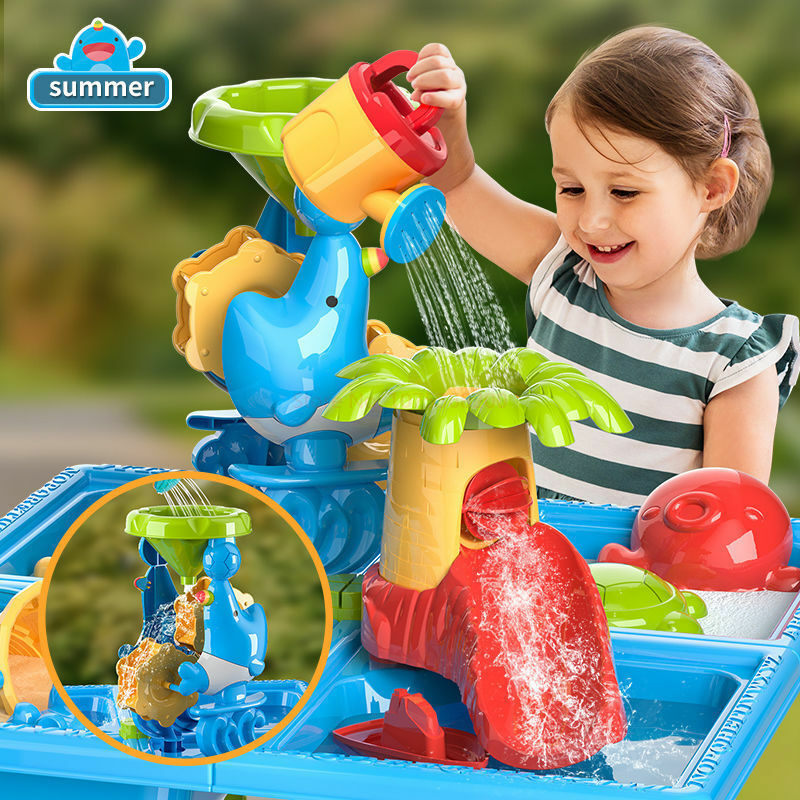 New VATOS 3 in 1 Sand Water Table Toys for Kids Splash Water Table Play Toys for Outdoor Fun Sports Water Summer Beach Activity