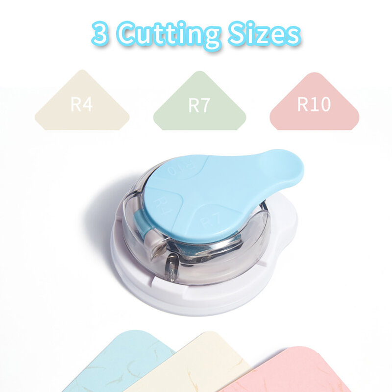 NEW 3 In 1 R4 R7 R10 Plastic Punching Machine DIY Card Paper Hole Punch Circle Pattern Photo Cutter Tool Scrapbooking Puncher