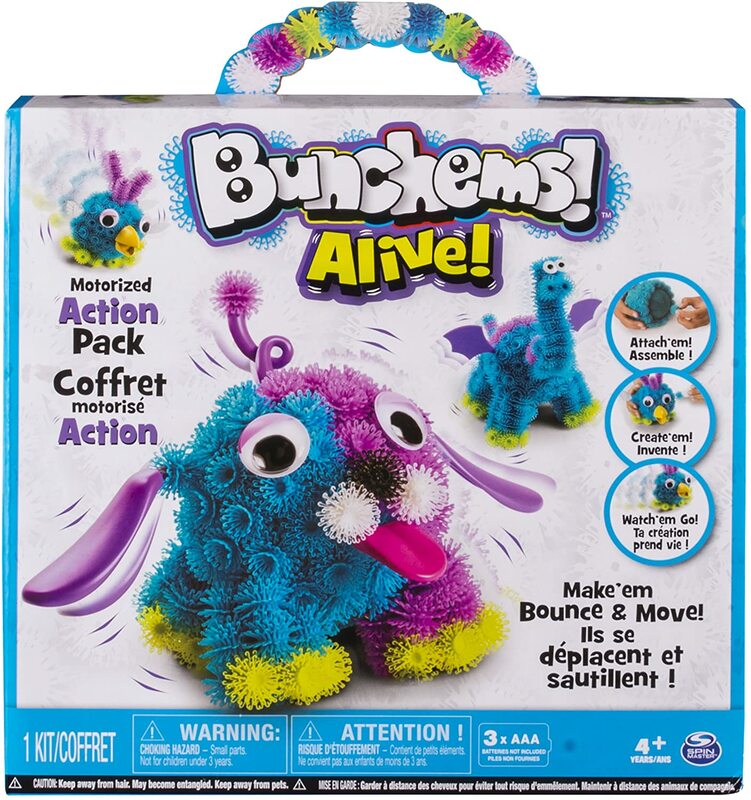 Original Bunchems Alive Toys for Children Create your own Pet Electronic dog Sticky Ball Puffy Squeeze Diy Assembling Animal Toy