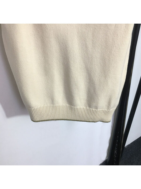 Suéter informal de manga corta con cuello tipo Polo para mujer, moda cómoda, novedad de 2023