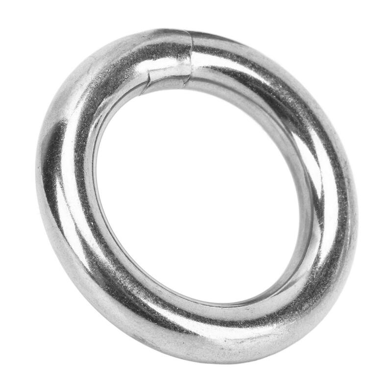 حلقة دائرية من الفولاذ المقاوم للصدأ لخواتم اليوغا ، حلقة معدنية متينة