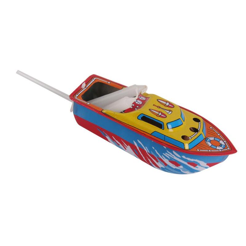 Bote de vapor con vela coleccionable para niños, Estilo Vintage juguete de hojalata, barco POP flotante, juguete de agua, regalo novedoso, 1 ud.