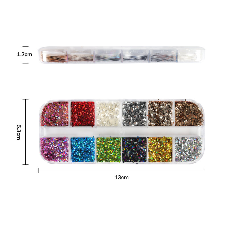 Paillettes Glitter olografiche per il riempimento di resina epossidica 1MM esagonali Slime Flakes carta pigmentata accessori e materiali per artigianato fai da te