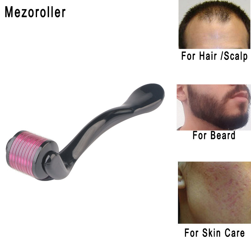 Mezoroller Beard Roller DRS 540 Needles Micro-Needling Derma Roller for Hair Re- Growth Skin Care Body Treatment Microniddle MTS