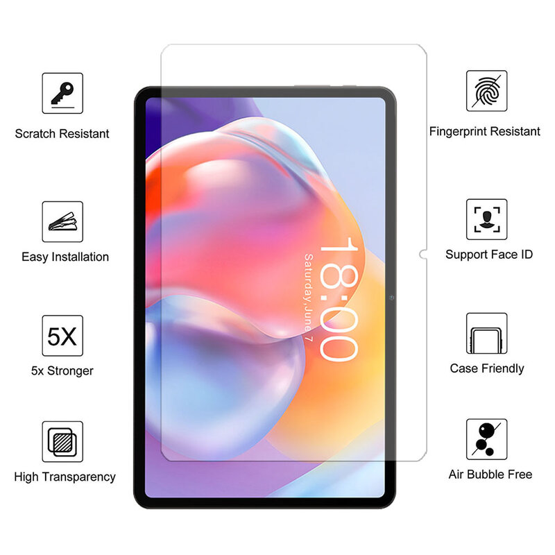 For Teclast P40HD 10.1 Inch Tempered Glass Screen Protector 2022 Tablet Sceatch Proof HD Clear Bubble Free Protective Film