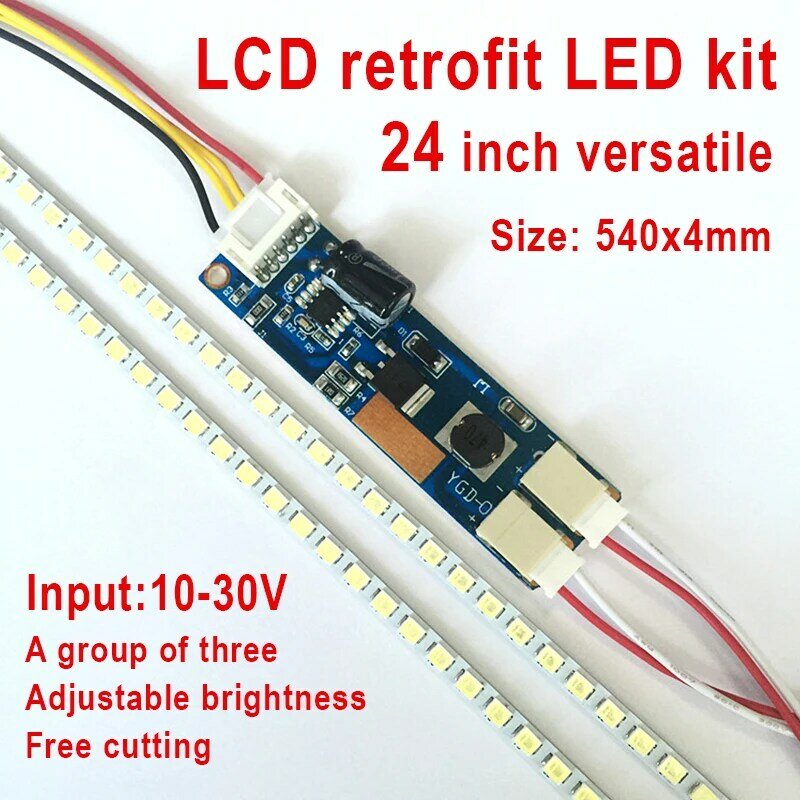 Baru 485mm lampu latar LED Kit cahaya Strip DC 10-30v 22 inci layar LCD CCFL untuk modul Monitor LED
