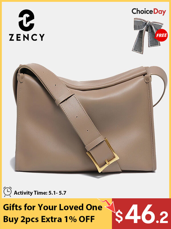 Zency-bandolera de hombro para mujer, bolso de cuero suave, de gran capacidad, de diseñador de lujo, resistente al agua, color negro y verde