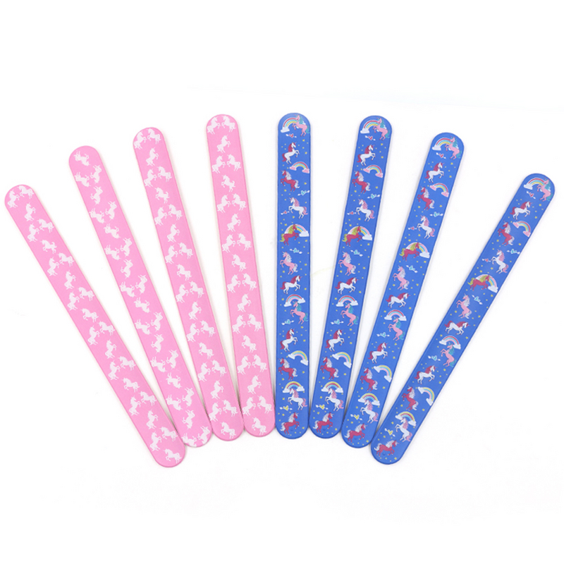 Unicorn Pattern Bracelets Silicone Lining Wristband Patting Hand Band Party Favor Gift for Children Kids (Pink)