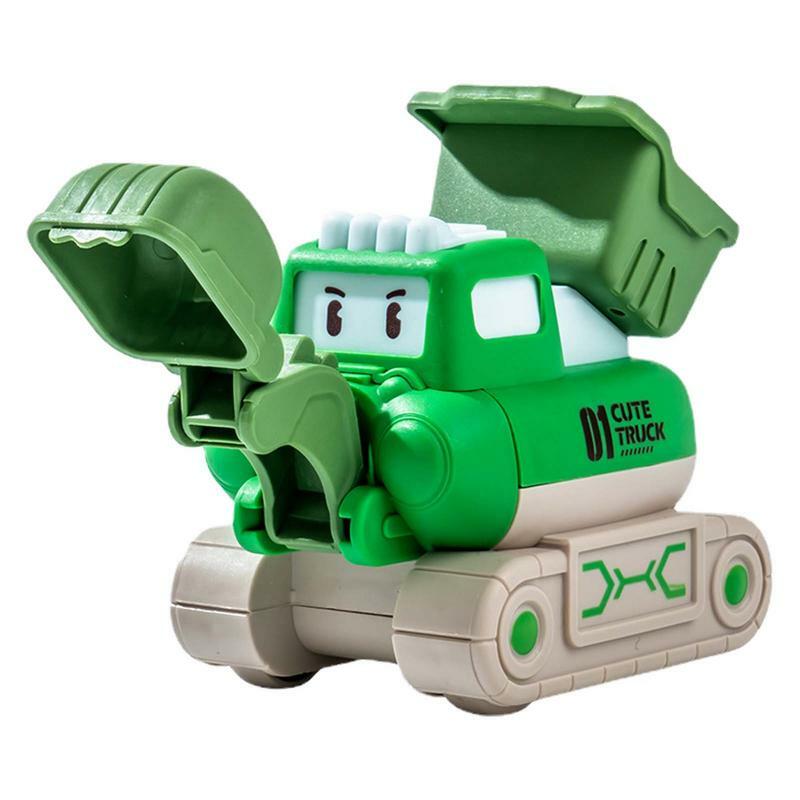귀여운 형태의 공사 차량 - 마찰 동력으로 작동하는 공사 플레이 트럭 엔지니어링 차량 장난감 - 장난감 자동차를 시뮬레이터합니다.