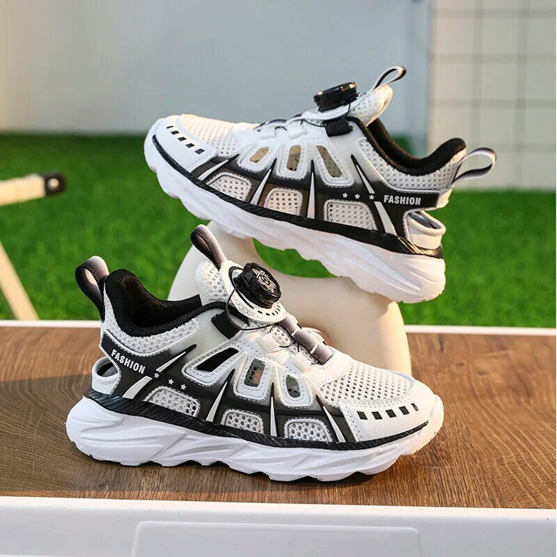 Children Sneaker Boy Sports Shoes 2024 New Design Summer Knit Casual Tennis Shoes Breathable Kids Boy Sneaker Free Shipping