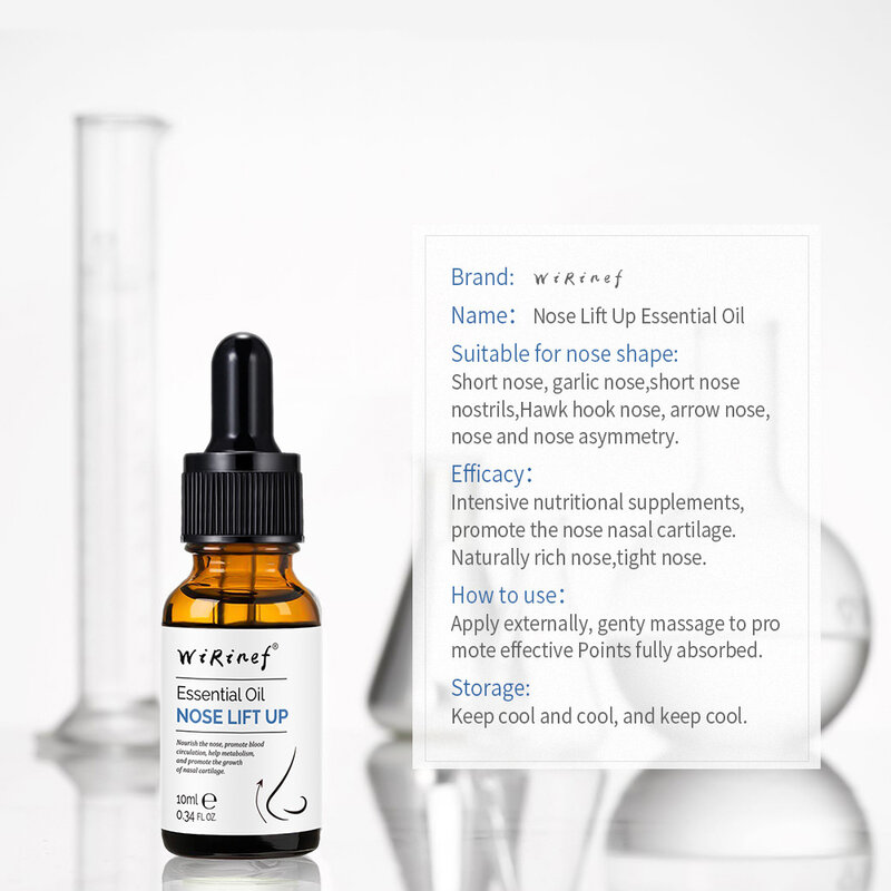 Wisinef-aceite esencial para la nariz, líquido para el cuidado de la nariz, reafirmante, Lifting, hidratante, planta Facial, 10ml