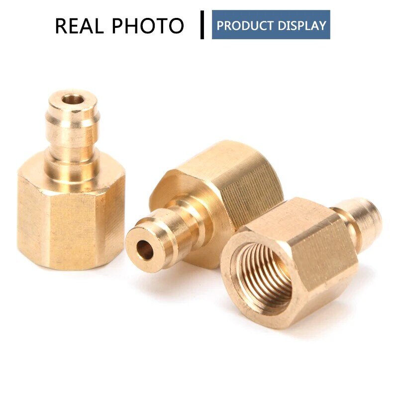 Copper Quick Coupler Connector Fittings 1/8BSPP 1/8NPT M10x1 Thread 8MM Male Plug Socket 3pcs/set