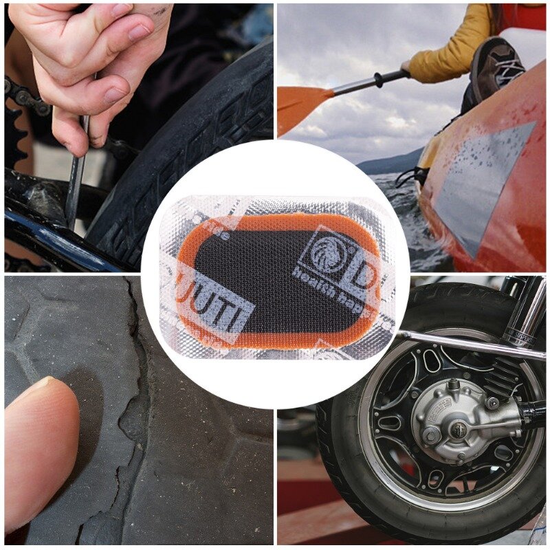 Parche de goma para bicicleta de montaña y carretera, herramienta de reparación de neumáticos, tubo interior de bicicleta, protección de neumáticos de reparación rápida