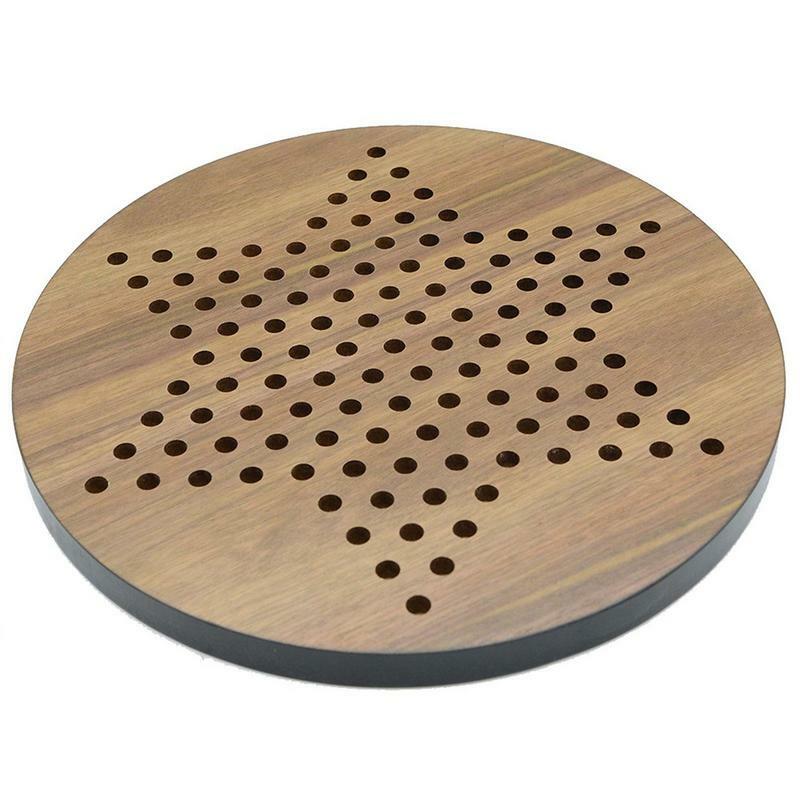 Wooden Round Chinese Checkers Board Classic Strategy Board Game Double Puzzle Table Game Parent-child interactive toys