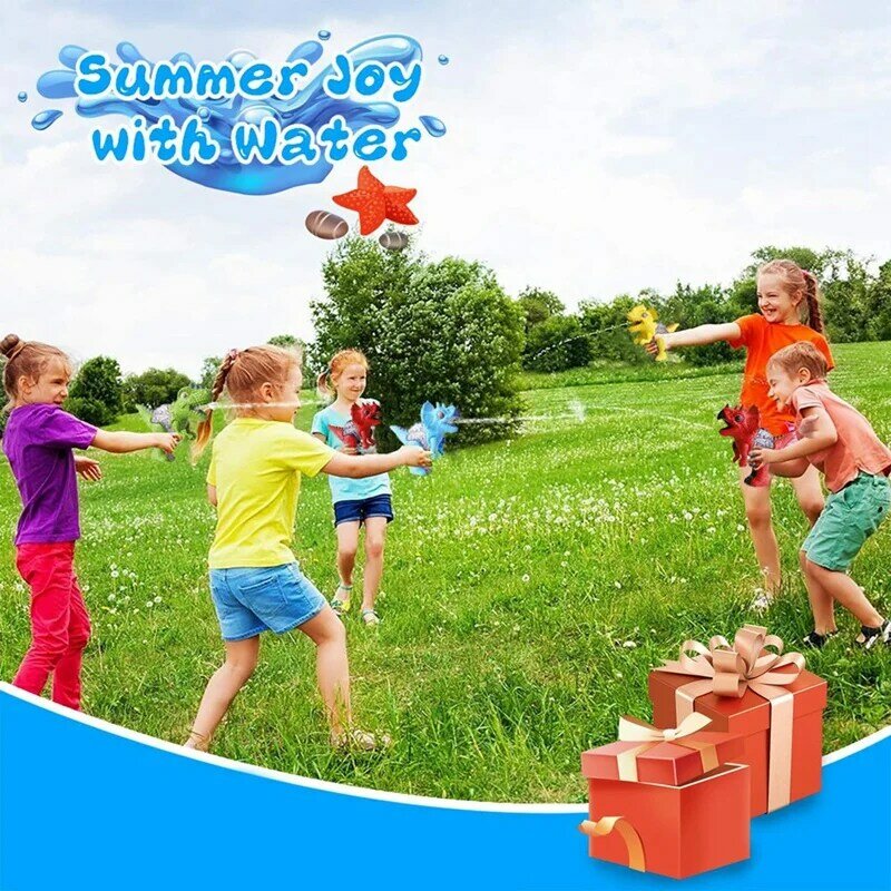 Small Dinosaur Water Pistols, Water Fighting Games For Boys & Girls Toddlers In Swimming Pool Lawn