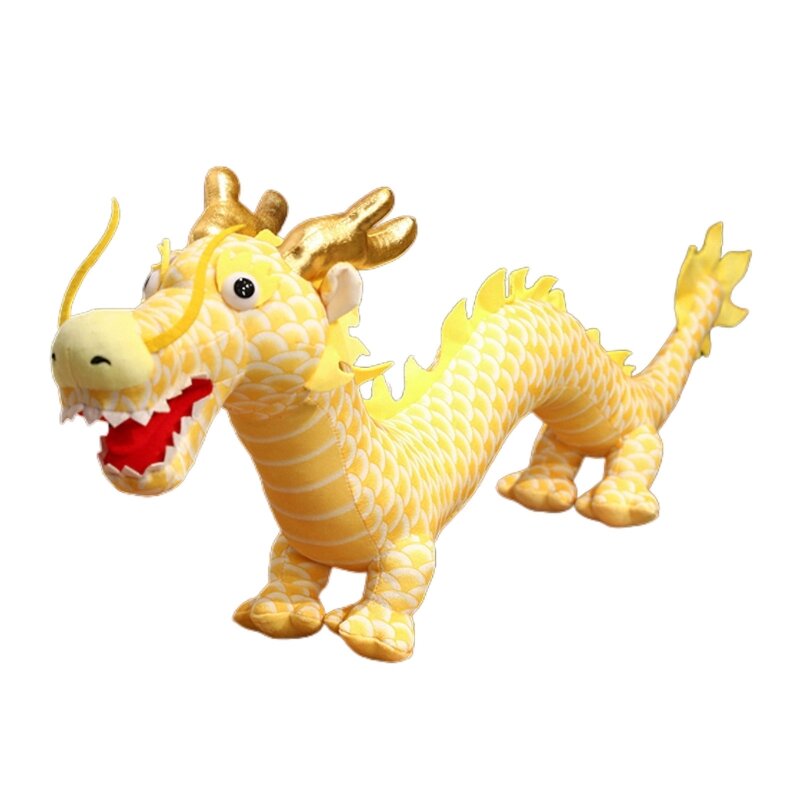 Cartoon Dragon Stuffed Animals Party Gift Toy Spring Festival Chinese New Year Decoration Large Dragon Handcrafts