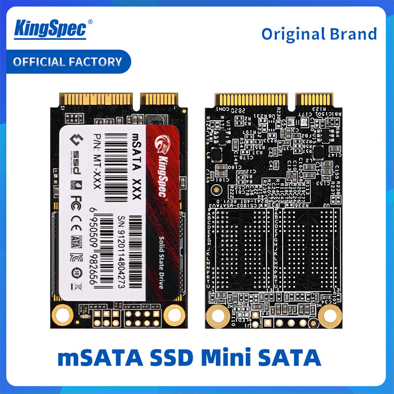 KingSpec MSATA SSD 128Gb 256Gb 512GB MSATA SSD 1TB 2TB HDD untuk Desktop 3X5Cm Hard Drive Solid State Internal untuk Laptop Hp