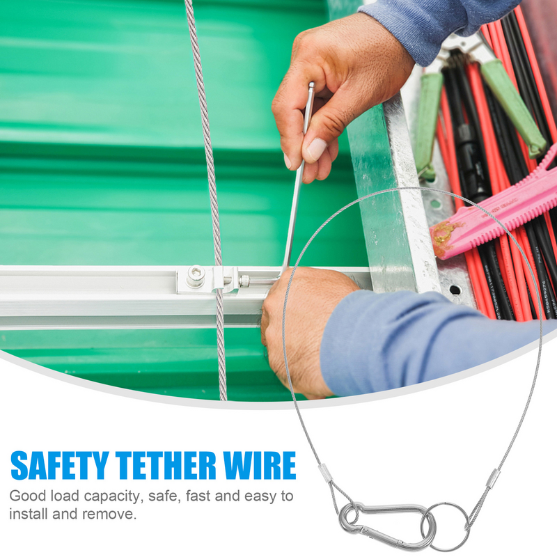 6 buah kedua ujung Lanyard kabel Tether Safety Harness Stainless Steel Outdoor Strap
