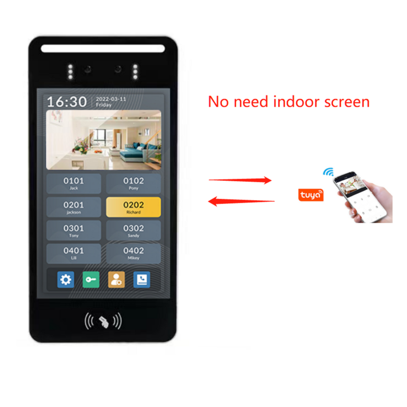 IP Apartment Building Intercom System NFC Facial Function Face Recognition Touch Screen Android Intercom