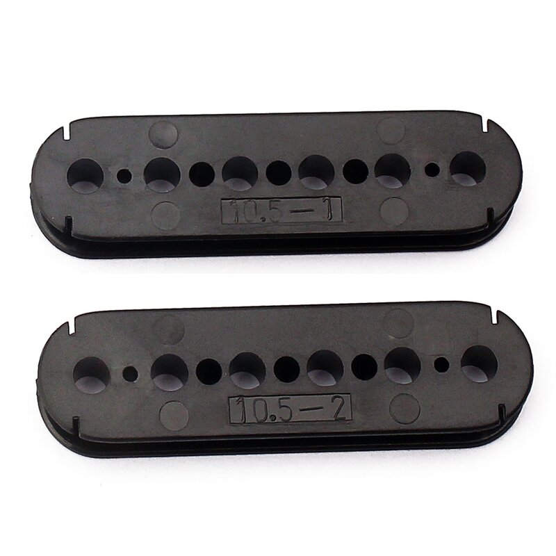Bobina Humbucker de plástico negro, 10 piezas, 50mm, tornillo de guitarra lateral para pastilla, accesorios de guitarra