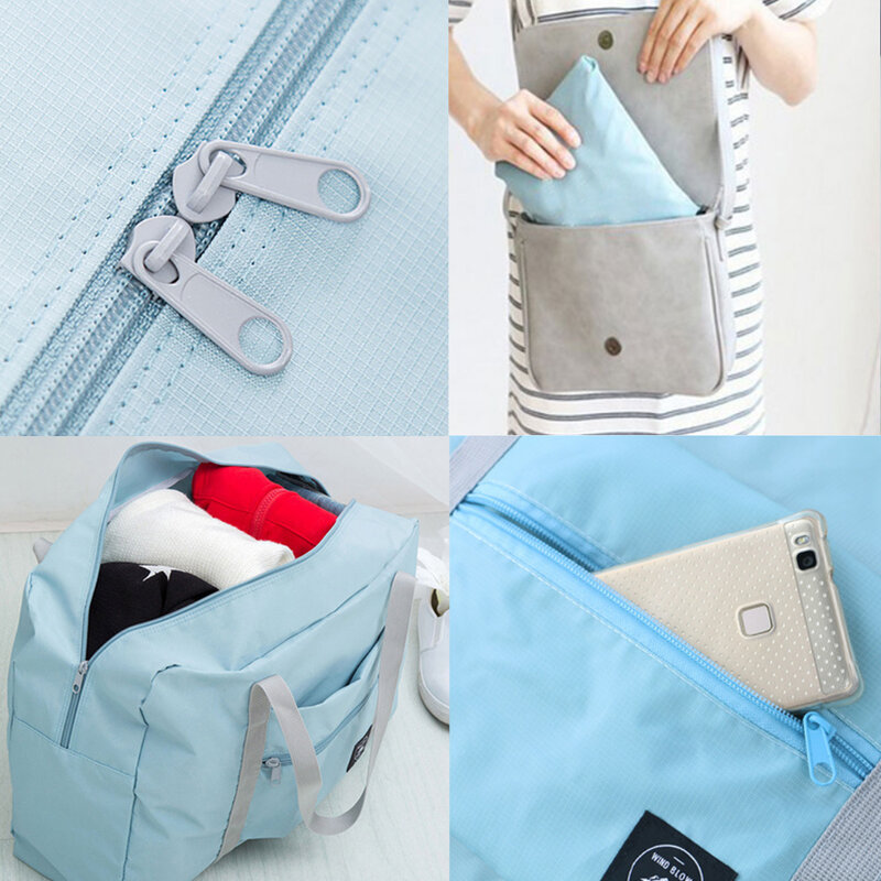 Bolsa de almacenamiento plegable de gran capacidad para mujer, bolso de viaje, bolso de mano, bolso de hombro, gimnasio, Yoga, bolsos cruzados