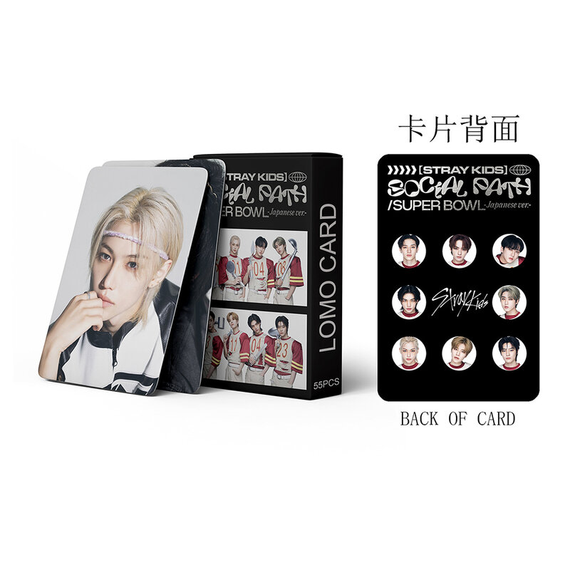 55pcs Kpop Stray Kids Lomo Cards nuovo Album photocard Felix Hyunjin foto Print Cards Set di alta qualità