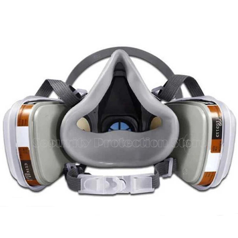 6200 Mask 17in1 6200 Half Facepiece Gas Mask Respirator With 6001/2091 Filter Fit Painting Spraying Dust Proof For 3M