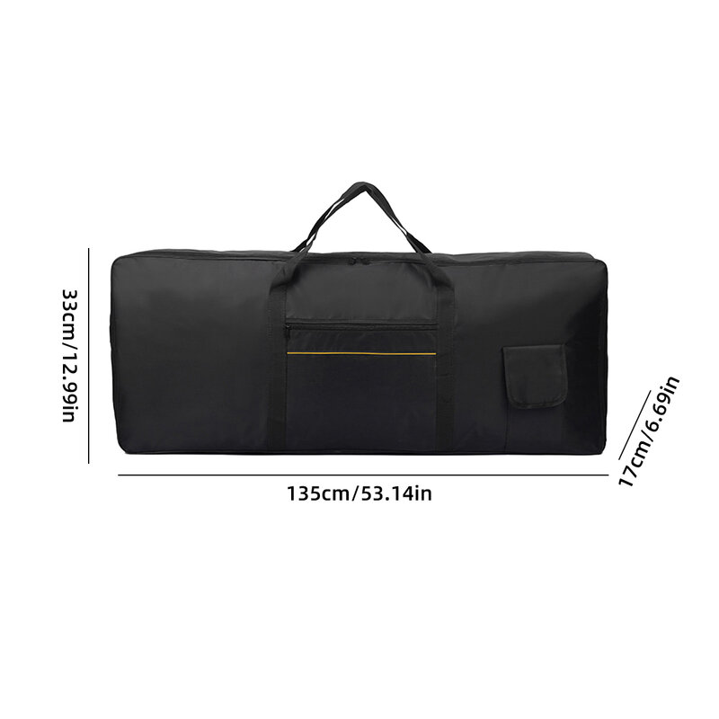 방수 범용 키보드 패드 캐리 케이스, 전자 88 키 피아노 케이스, 두꺼운 가방, 블랙