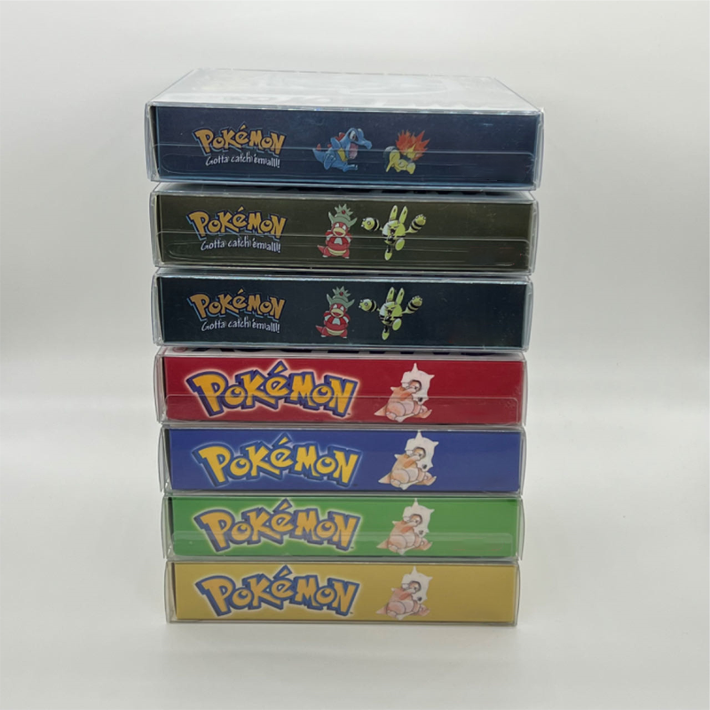 Juego de Pokémon GBC en caja, Cartucho de videojuegos de 16 bits, sin Manual, cristal azul, dorado, verde, rojo, plateado, amarillo, 7 versiones