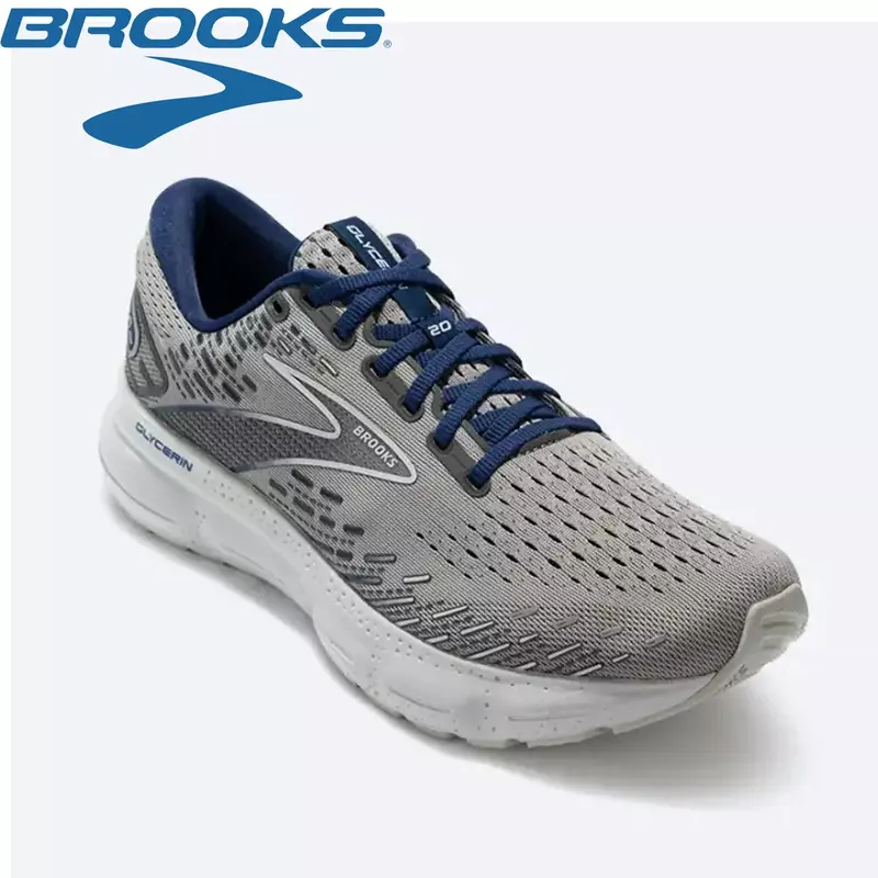 Brooks Glycerin sepatu lari pria, sneaker olahraga kasual luar ruangan, maraton, profesional, bantalan antiselip 20