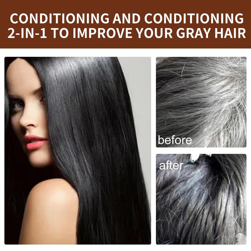 Polygonum Multiflorum Hair Darkening Shampoo, Condicionador suave para os cabelos, Condicionador Anti Caspa, Brilho orgânico natural