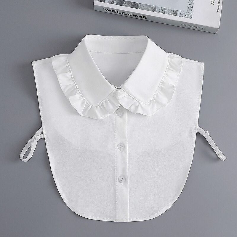 Women Chiffon Cotton Classic Shirt Fake Collar Blouse False Collar Lapel Clothes Accessories